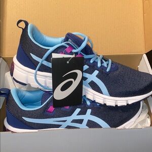 Asics Gel Quantum 90 Navy and Light Blue Athletic Sneakers - 9.5